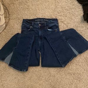 American eagle next level stretch bell bottom jeans size 00